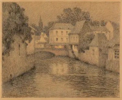 Landscape av Henri Le Sidaner