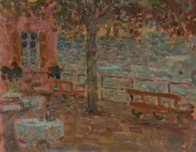 Le café au bord du lac von Henri Le Sidaner