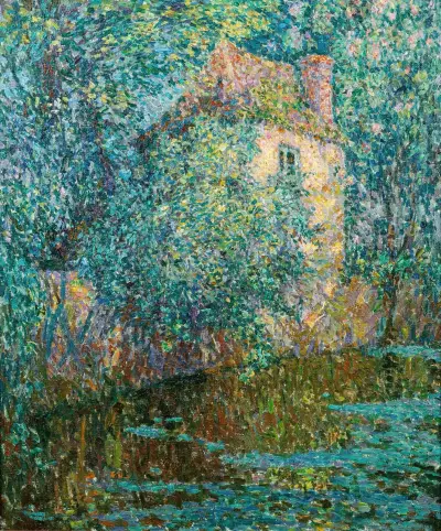 Le Pavillon dans les feuilles, composition von Henri Le Sidaner