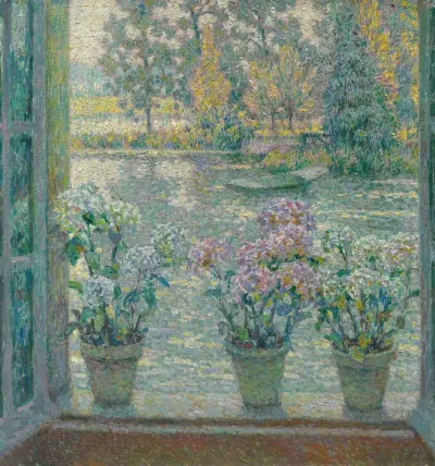 Les Hortensias av Henri Le Sidaner