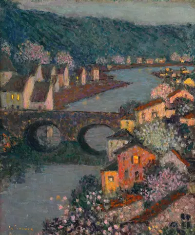 Husen vid floden av Henri Le Sidaner