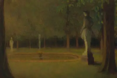 Statyerna i Versailles park av Henri Le Sidaner