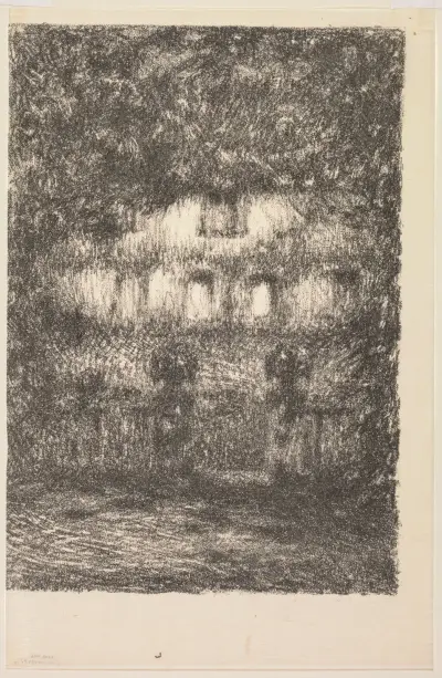 The House in Moonlight av Henri Le Sidaner