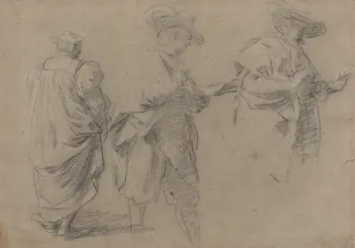 A Judge and Two Gentlemen Lawyers av Eustache Le Sueur