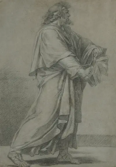 Man Destroying Book av Eustache Le Sueur