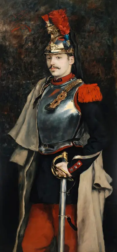 Portrait Of A Man, Presumed To Be Mr. Filleul-Brohy av Julius Leblanc Stewart