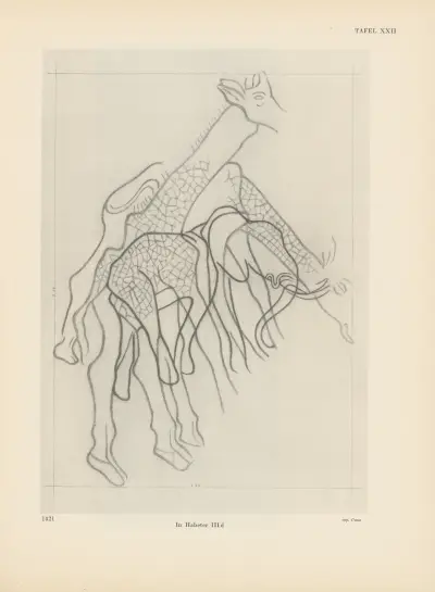 Ekade Ektab die Felsbilder Fezzans Pl.24 av Leo Frobenius