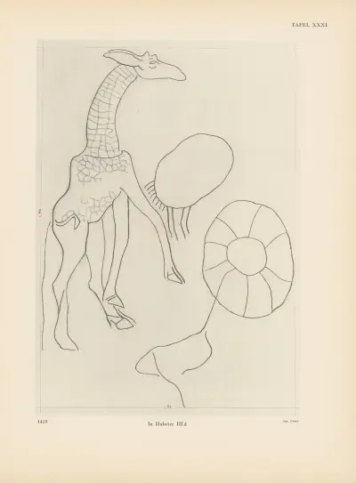 Ekade Ektab die Felsbilder Fezzans Pl.32 av Leo Frobenius