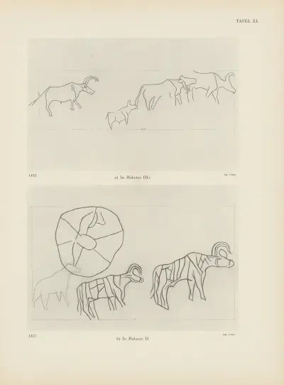 Ekade Ektab die Felsbilder Fezzans Pl.38 av Leo Frobenius