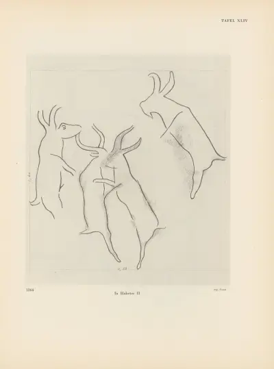 Ekade Ektab die Felsbilder Fezzans Pl.42 av Leo Frobenius