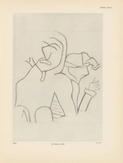 Ekade Ektab die Felsbilder Fezzans Pl.46 av Leo Frobenius