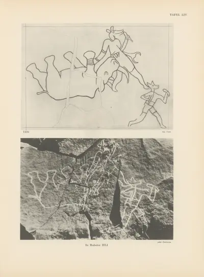 Ekade Ektab die Felsbilder Fezzans Pl.51 av Leo Frobenius