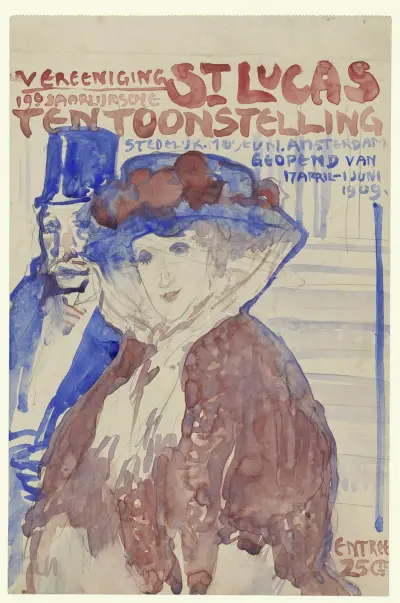 9:e årliga utställningen av föreningen St. Lukas i Stedelijk Museum i Amsterdam av Leo Gestel