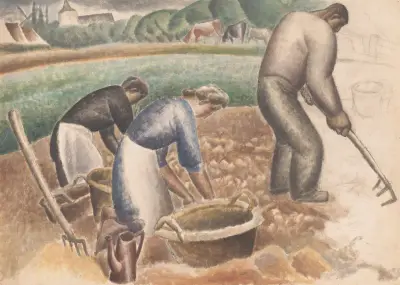 Potatisplockare på fältet av Leo Gestel