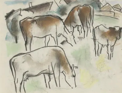 Några kor i ett landskap av Leo Gestel