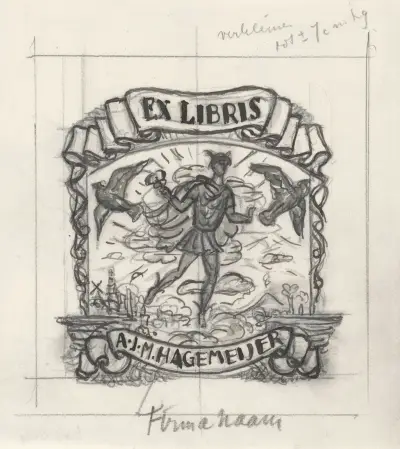 Ex libris A.J.M. Hagemeijer av Leo Gestel