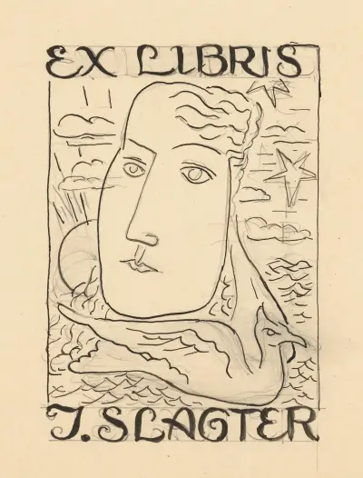 Ex libris J. Slagter av Leo Gestel