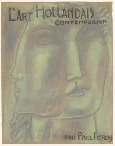 Kubistisk kopia av Paul Fierens 'L'Art Hollandais contemporain' av Leo Gestel