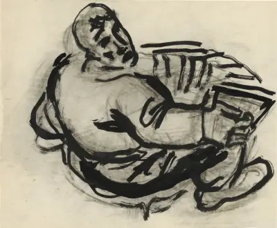 Man med dragspel av Leo Gestel