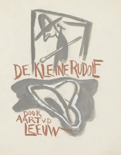 Entwurf für den Buchumschlag von De Kleine Rudolf von Aart van der Leeuw – Nr. 1 von Leo Gestel