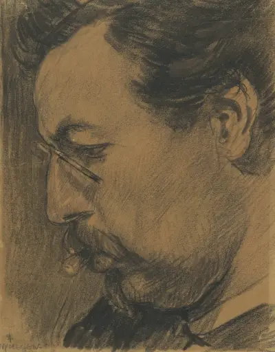 Porträtt av konstnären Leendert Adriaan Schilt av Leo Gestel