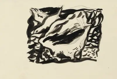 Snäcka och mås av Leo Gestel