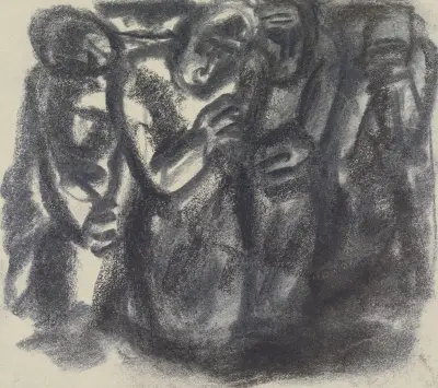 Schets van een groep mensen av Leo Gestel