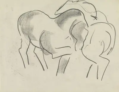 Studieblad med hästar 2 av Leo Gestel