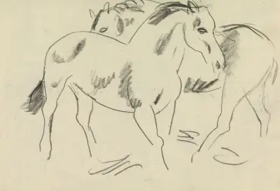 Två hästar av Leo Gestel