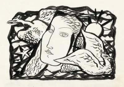 Venusvinjett för boken 'L'art Hollandais contemporain' av Paul Fierens av Leo Gestel