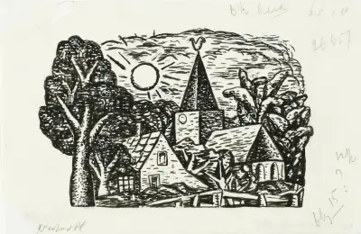 Vinjett för biografi om Gestel av prof. W. van der Pluym av Leo Gestel