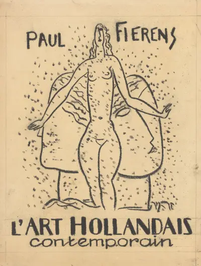 Kvinnlig naken med prickar (Paul Fierens ‘L’Art Hollandais contemporain’) av Leo Gestel