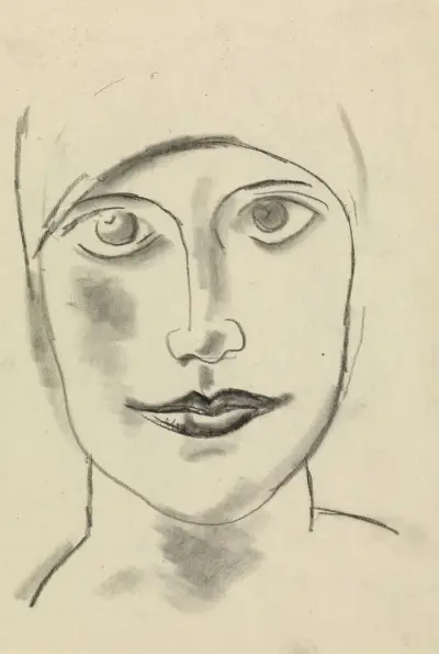 Kvinno huvud av Leo Gestel