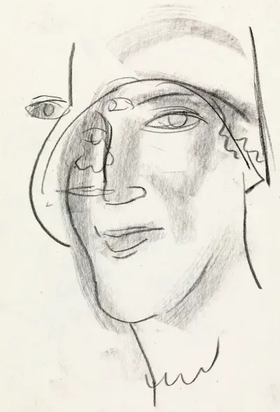 Vrouwen hoofd av Leo Gestel