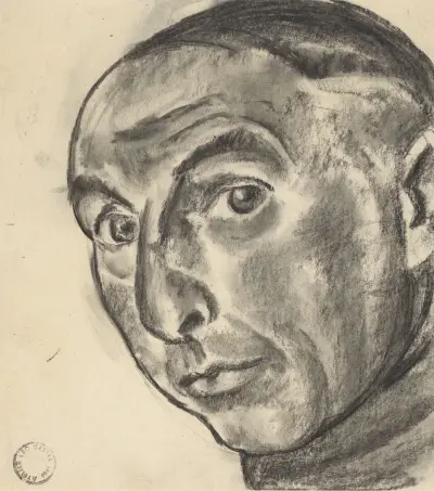 Zelfportret, trois-quarts von Leo Gestel