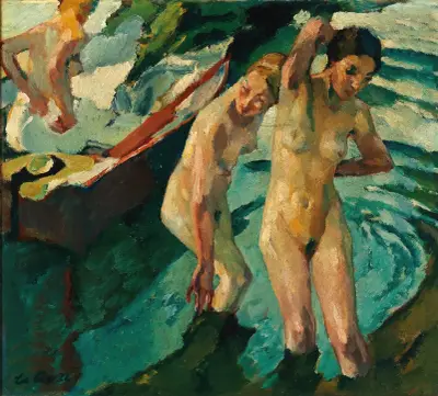 Bathers av Leo Putz
