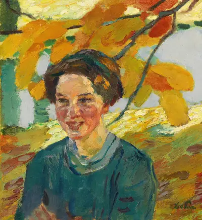 Flickporträtt av Leo Putz