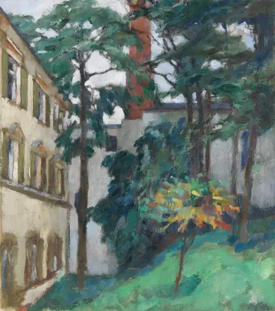 Schlosshof av Leo Putz