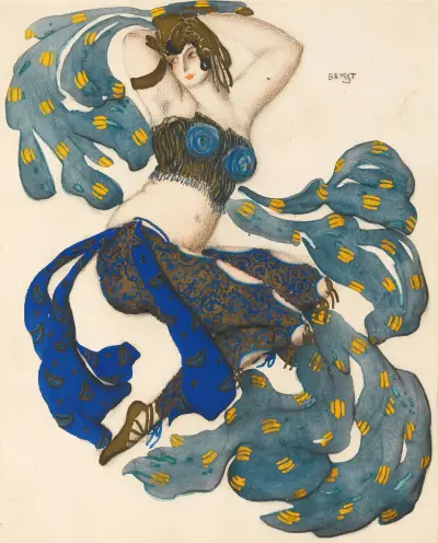 Costume Design For An Odalisque In Sheherezade av Léon Bakst
