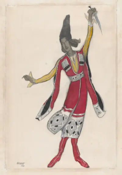 Costume Design for the Ballet ‘Thamar’ av Léon Bakst