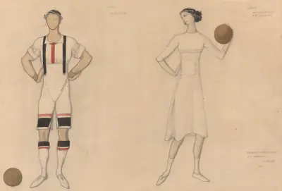 Costume Study for ‘Jeux’ av Léon Bakst