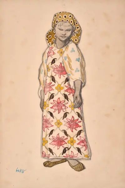 Bondflicka i bastskor av Léon Bakst
