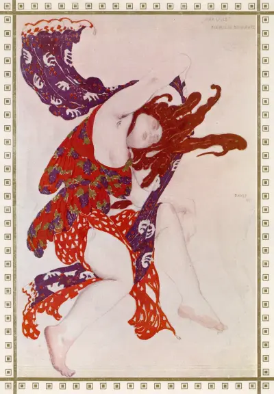 Première Bacchante de ‘Narcisse’ av Léon Bakst