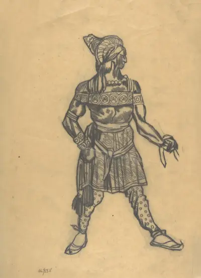 Rysk manlig danskostym av Léon Bakst