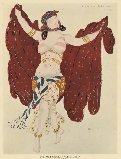 Syrisk dansare i 'Kleopatra' av Léon Bakst