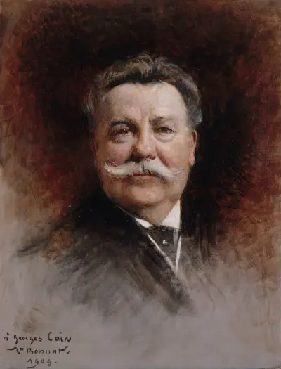 Portrait de Georges Cain (1853-1919), peintre et littérateur av Léon Bonnat