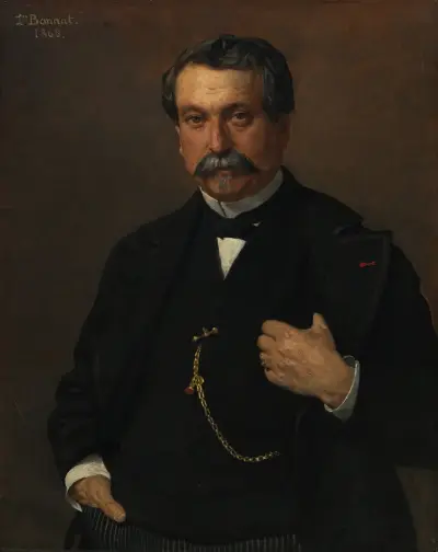 Portrait of Jean Léglise, Merchant, Mayor of Saint-Martin-de-Seignanx av Léon Bonnat