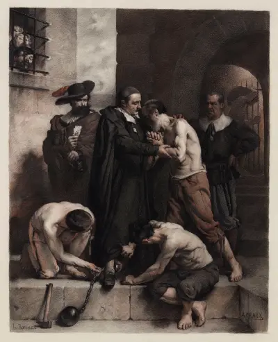 Saint Vincent de Paul rachète les galériens av Léon Bonnat