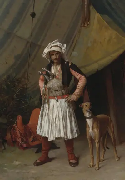 A Bashi-Bazouk And His Dog av Jean-Léon Gérôme