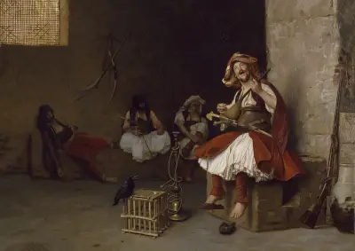 Bashi-Bazouk Singing av Jean-Léon Gérôme